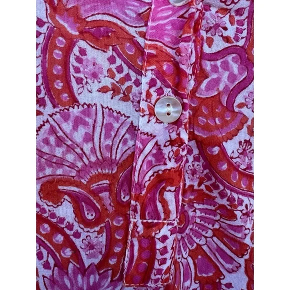 Oliphant Lightweight Pullover Floral Tunic Top L - Picture 4 of 8